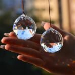 TIED RIBBONS Set of 4 Clear Crystal Ball Prism Sun Shine Catcher Rainbow Pendants Maker, Hanging Crystals Prisms for Windows, for Feng Shui for Gift (Transparent, 38mm)(AA1103/81) - Image 4