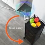 ALLWIN HOUSEWARE W Multi-Purpose 3 Layer Trolley Storage Organizer and Kitchen Accessories Items for Kitchen Storage Rack Square Design Fruits & Vegetable Onion Potato (Square, 3 Layer) (AA1104/242) - Image 5