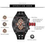 MF MINI FOCUS Men Watches Unique Casual Wrist Watches (Chronograph/Waterproof/Luminous/Calendar) Silicon Band Fashion Watches for Men[AA1100/50] - Image 3