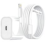 Original Apple-Certified 20W USB-C Charger with Lightning Cable | Fast iPhone Charger for iPhone 11, 12, 13, 14, XR, XS/PRO/MAX, SE & iPad | MFi Certified Adapter and Charging Cable Combo (White) (AA1102/6)