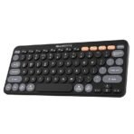 Amkette New and Improved Optimus BT 4 in 1 Multi Device Wireless Keyboard/Bluetooth Keyboard | One Click Device Switching and AI Access for Windows, MacOs, Android and iOS, Dual OS Layout (Black)