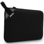 AirCase Premium Laptop/MacBook Sleeve Pouch with top Handle fits Upto 14.1", Padded, Light Weight, wrinklefree Neoprene case Cover Bag,for Men & Women, Water Resistant (Black) - 6 Months Warranty (AA1102/81)