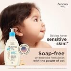 Aveeno Baby Daily Moisture Wash & Shampoo | Gentle Cleanser for Head to Toe | Tear Free & Soap Free Formula with Active Natural Oats | for Dry & Sensitive Skin | US Pediatrician Recommended, 532ml (AA1104/35) - Image 5