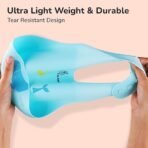 R for Rabbit Safari Silicone Bib for Baby Food Feeding BPA Free, Baby Apron Adjustable Straps With Food Pocket, Mess Free, Waterproof, Washable & Reusable Ideal for Babies 6 to 36 Months (Lake Blue & Peach & Sea Green) (AA1102/98) - Image 2