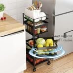 ALLWIN HOUSEWARE W Multi-Purpose 3 Layer Trolley Storage Organizer and Kitchen Accessories Items for Kitchen Storage Rack Square Design Fruits & Vegetable Onion Potato (Square, 3 Layer) (AA1104/242) - Image 4