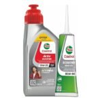 Castrol Activ 10W-30 4-AT Synthetic Engine Oil for Scooter 800 ML & Castrol Gear Oil 80W-90 for Scooter Gears 120 ML Combo Pack (AA1102)