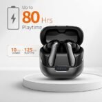 TWS in-Ear Earbuds (AB-T01B) with Fast Charging up to 80 Hours of Playtime | Dual 10mm Driver | IPX4 Water-Resistance | Bluetooth 5.3 | Charging Case with Mic | Touch Control (Grey) - Image 2