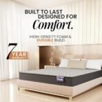 RESTOFIT Orthopedic Dual Comfort King Size Mattress 78x72x4 Inches | Medium Firm 4-Inch HR Foam Mattress for Back Support | Premium Cotton | 7-Year Warranty | Vacuum Packed Roll | Sleep Well Comfort - Image 4