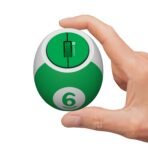 Portronics ToadPlay Billiard Mini Wireless Bluetooth Mouse with Dual Wireless Connectivity (BT + 2.4 GHz), Rechargeable Battery, Noise-Free Clicking, Multi-Device Pair, Adjust Sensitivity (Green) (AA1102/75)