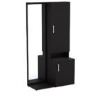 Engineered Wood Dressing Table with Storage Wooden Dressing Table with Mirror Vanity Table for Bedroom Home Living Room - Black Wenge Finish (AA1104/225) - Image 2