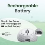 Portronics ToadPlay Golf Mini Wireless Bluetooth Mouse with Dual Wireless Connectivity (BT + 2.4 GHz), Rechargeable Battery, Noise-Free Clicking, Multi-Device Pair, Adjust Sensitivity (White) (AA1102/72) - Image 3