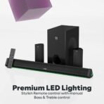 GOVO GOSURROUND 950 | 500W Sound bar | 5.1 Channel Home Theatre with 6.5" subwoofer | Dual Rear Satellites, HDMI, AUX, USB & Bluetooth, 5 Equalizer Modes, Stylish Remote & LED Display (Platinum Black) (AA1103/8) - Image 3