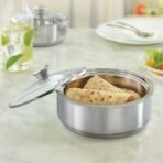 Borosil Stainless Steel Insulated Roti Server | PUF Insulated Chapati Casserole with Toughened Glass Lid | Odour-Proof, Food-Grade | Daily Use & Gifting (2.5 L)(AA1103/156) - Image 5