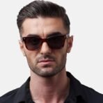 Shisen Fox OKINAWA Square Unisex Sunglasses with Bold Volumes & Timeless Vintage Charm | Polarized, Anti-Reflective Coating & 100% UV Protected Acetate Frames | 52 Medium [AA1096/60] - Image 4