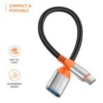 Amazon Basics USB Type C to USB 3.0 OTG Cable/Adapter/Connector, Fast Charging/Data Transfer, Speed Upto 4.8 GBPS, Compatible with MacBook Air/Pro, 11/12.9 iPad Pro, 10.9 iPad Air 4, Android Phones [AA1102/236] - Image 4