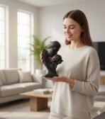 Mother & Child Figurine | Modern Decorative Resin Sculpture for Living Room & Tabletop Décor | (Mother & Child)(AA1103/84) - Image 4