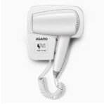AGARO HD1417 Wall Mounted Hair Dryer 1400W, Electric Wall Mount Hair Dryer, Hotel, Bathroom, Household, Wall Hanging Dryer, White  (AA1104/64)