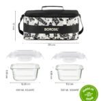Borosil Nostalgia Ayra Borosilicate Glass Lunchbox | 4 pc Container Set (320ml x 2 Round + 400ml x 2 Square) | Microwave & Dishwasher Safe, Leakproof | Tiffin for Office, School, College | Transparent(AA1103/191) - Image 3
