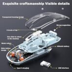 Arctic Fox Pureview Transparent Wireless and Bluetooth Rechargeable Mouse, USB Receiver,LED Battery Magic Silm for Office/PC/Mac/Laptop/Apple/ipad(Frost White)  (AA1104/79) - Image 2