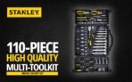 STANLEY STMT81243 110-Piece High Quality Multi-Toolkit containing Pliers, Spanners, Drivers, Sockets, Bits, Wrenches & Ratchets for Home, DIY & Professional Use, 1 Year Warranty, Yellow & Black [AA1102/266] - Image 2