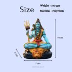 Shiva Statue for Car Dashboard & Home Decor | 3.5 Inch Resin Shiv Ji Idol for Pooja Room, Living Room, Office, Spiritual Showpiece & Gift (7x5x9 cm)(AA1103/117) - Image 4