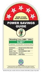 AO Smith Geyser VAS PLUS 15 Litre | 5 Star BEE Rating | Powerful 2KW Water Geyser for Bathroom | 2X Corrosion Resistant | Storage Water Heater | Warranty: 7Yr Tank, 3Yr Heating Element, 2Yr Overall - Image 2