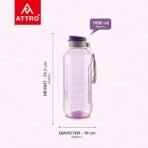 ATTRO Ultra Pro Motivational 1.5-Liter BPA-Free Water Bottle with Leak-Proof Flip-Top Cap, Nylon Strap and Stylish Color for Daily Hydration- Violet[AA1098\5] - Image 3