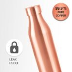 MILTON Copper Charge 1000 Bottle, 850ml, 100% Pure Copper, BPA Free Water Bottle, Leak Proof, Office Bottle, Boosts Immunity, Supports Digestive & Liver Health, Ayurveda Inspired (AA1104/159) - Image 5