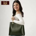 Women’s Large Capacity Tote Bag | Premium Croco Pattern Big Purse & Shoulder Handbag for Ladies | Fashionable, Durable & Spacious Bag for Office, Work, Shopping, Travel (AA1104/213) - Image 2