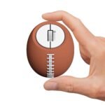 Portronics ToadPlay Rugby Mini Wireless Bluetooth Mouse with Dual Wireless Connectivity (BT + 2.4 GHz), Rechargeable Battery, Noise-Free Clicking, Multi-Device Pair, Adjust Sensitivity (Brown) (AA1102/76)