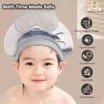 Infantso TEAR-FREE Baby Shower Cap for Kids | Adjustable Bath Visor Hat for Shampoo & Water Protection | Soft TPE Eye & Ear Shield | Bathing Hat - Waterproof Shampoo hat for Washing Hair, Shower Bathing Protection Bath Cap for Babies & Toddlers (6–36 Months) (AA1102/97) - Image 4
