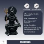 Shiva Idol for Car Dashboard | Shiva Idol | Adiyogi Statue for Car | Mahadev Idol for Car, Home Temple, Office Desk. (Black, Small)(AA1103/116) - Image 3