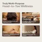 Maharishi Ayurveda Organic Certified Virgin Coconut Oil | Cold-Pressed, Unrefined & Chemical-Free | For Cooking, Skin & Hair Nourishment | 500 ml (Glass Jar) (AA1104/171) - Image 4