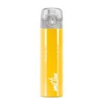 Milton Vogue 750 Stainless Steel Water Bottle with One Touch Safety Lock, 750 ml Water Bottles, Single Walled, Leak-Proof, Rust-Free Steel Bottle, Easy Grip, Easy to Carry, Travel Bottle, Yellow