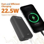 amazon basics 27000 mAh Power Bank | 22.5W Fast Charging | Triple Output | Smartphones, TWS, Speakers, Tablets, Micro USB Input (Black) (AA1104/136) - Image 2