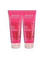 Jovees Herbal Strawberry Face Wash For Hydrating & Glowing Skin with Strawberry Ext. | Gentle Cleanser For Brightens Skin, Removes Pigmentation | For Normal to Dry Skin Types 120ml (pack of 2)(AA1103/153)