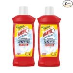 Harpic Bathroom Cleaner Liquid, Lemon - 1 Litre (Pack of 2) | New Thicker Bathroom Floor Cleaner | Red Harpic Bottle[AA1098/103]