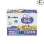 Himalaya Gentle Baby Soap 125 g | Value Pack of 4 - Save Rs 50 extra| No 1 Doctor prescribed brand | Oils of Almond & Olive | Gently cleanses baby's skin |