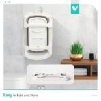 R For Rabbit Bubble Double Smart Baby Bath Tub with Water Temperature Indicator Screen Foldable Baby Bath Tub for Kids of 0 to 3 Years Upto 20 Kgs Weight Capacity (Grey White & Aqua Blue & Aqua Pink) (AA1102/92) - Image 2