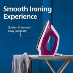 Philips Dry Iron DST0610/30 with 3 year warranty (World No.1 Ironing Brand) Powerful 1000 Watts for Fast heat up & Golden Advanced Alloy Soleplate with Uniform Heat Distribution - Image 4