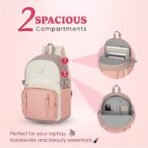 Genie LIT Backpack for Women & Girls with 14" laptop compartment| College bag for Women & Girls| 6 zips with Secret Pocket | Water Resistant Bags | Laptop Backpack for Women (AA1104/218) - Image 3