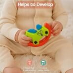 Storio Baby Rattle Gift Set | Newborn Sensory Toys for 0–12 Months | 6 Pc Rattle Set with Teether | Ideal Baby Shower Gift for Boys & Girls | Multicolor - Image 3
