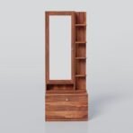 Krishna Wood Decor Sheesham Wood Dressing Table with Mirror, 175 x 44 x 40 cm, Single Door, Storage Drawer, Brown (Honey Finish) (AA1104/228) - Image 2