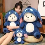 Baby Plushies, Blue Lovable Huggable Soft Toy, Big Size Hooded Plush Teddy Bear, Elegant Soft Plush Toy for Babies, Great Birthday Gift for Girls - 30 cm [AA1102/286] - Image 2