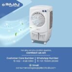 Bajaj PX25 Torque Personal Air Cooler 24L For Home | Cooler For Room | Inverter Compatible | 16Ft Powerful Air Throw | High Speed Fan | 1 Year Warranty【White】 - Image 3