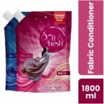 Soft & Fresh combo Pack of Pink Coral & Blue Wave 2X900ml, best Fabric Conditioner softener increase Freshness and softness 900ml refill pouch Pack of 2(AA1103/132) - Image 5