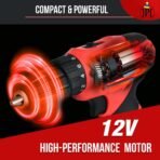JPT 12-volt Multi-Tasking 3/8-inch Keyless Chuck Cordless Drill Machine | 24 Nm Torque | 1350 RPM Speed | 2 Speed Gear | 18+1 Clutch | 1500mAh Battery | Fast Charger | 24-Piece Bits And Sockets |600 W [AA1102/268] - Image 4