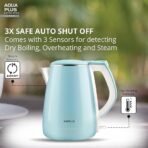 Havells Aqua Plus Electric Kettle 1.2 Litre, 1250 Watt | 304 Stainless Steel Inner Body | Cool Touch Body | Auto Shut-Off |Wider Mouth|2 Years Door Step Warranty by Havells (Blue) - Image 2