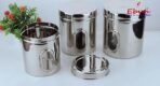 Ebun 1 Kg Stainless Steel See Through Containers - Pack of 6 Airtight Kitchen Storage Canisters, Ubha Dabba Style, for Spices, Tea, Coffee, Silver[AA1100/15] - Image 4