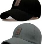 SELLORIA Brand Soft Cotton Adjustable Unisex Cap for Men and Women Freesize Baseball Caps (Pack of 2)[AA1097/106]